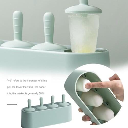 Ice Pops Mold Silicone Popsicles Maker Easy Release Ice Cream Tray Holder For Baby Food Ice Cream GQ