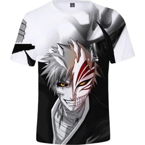 New Summer 3d T Shirt Anime BLEACH Print for Men Boys Fashion Oversized Comfortable Tshirt Cool Streetwear Women Girls Tee Tops