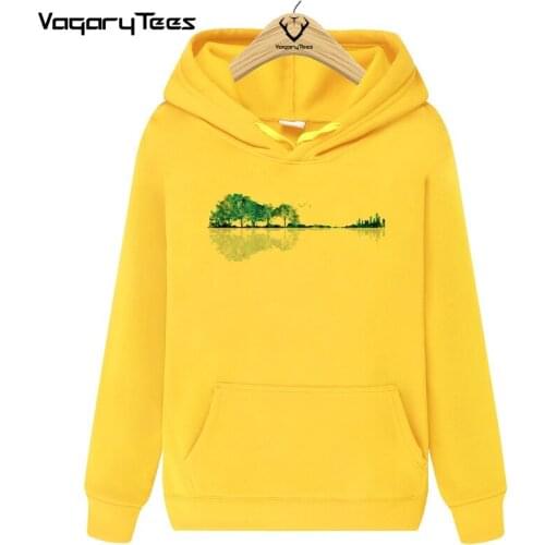 No glue feeling Print Fun Nature Guitar Watercolor Blues Brand Hoodies Men Fashion Autumn Streetwear Hoodies Top Homme