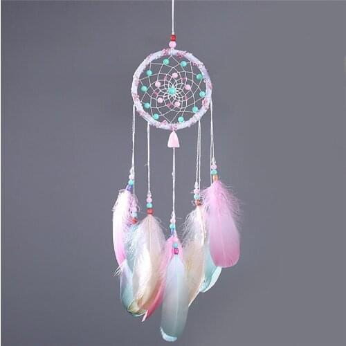 Colorful Decorative Dream Catcher Wall Hanging Dreamcatcher Pendant Creative Car Hanging kids Room Home Wind Chimes Decorations
