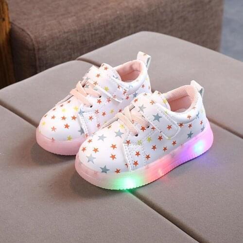 Kid Running Sneakers Luminous Children Sport Shoes LED Tenis Infantil Boy Basket Lightweight Breathable Girl Chaussure Enfant