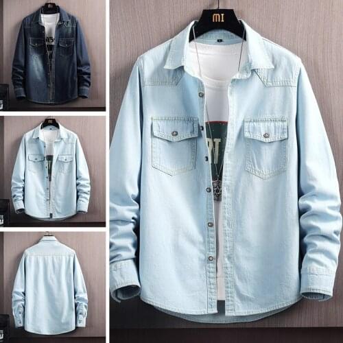 Japanese denim jacket mens and womens tide brand spring and autumn style Hong Kong style street coat hip-hop loose casual