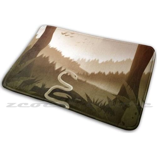 Forest Snake Carpet Rug Non-Slip Water Absorb Door Mat Forest Snake Forests Snake Woods Wood Jungle Grass Grasses Lush Mountain