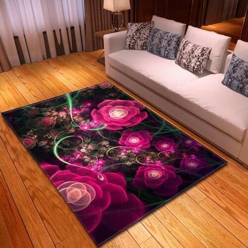 Fashion Flowers Pattern 3D Printed Carpets For Living Room Bedroom Area Rugs Floor Carpet Hallway/Kitchen Large Mats Home Decor