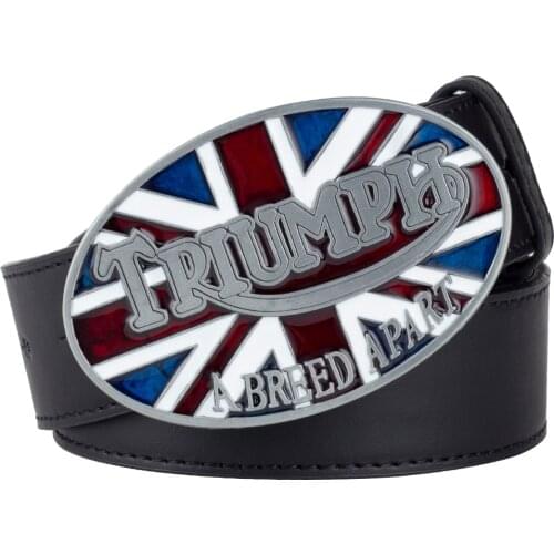 British Flag Triumph Buckle Fashion Belt For Men And Women Alloy Buckle Decorate