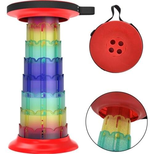 2021 New Camping Telescopic Stool 6.0 Outdoor Folding Stool With Plastic For Fishing Picnic And BBQ