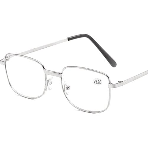 New Hot Selling Fashion Square Reading Glasses Metal Reading Glasses Men and Women Myopia High-value Glasses Simple Glasses