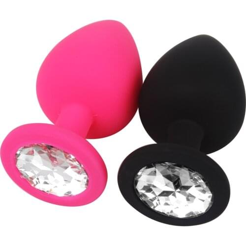 OLO Silicone Adult Products Anal Plug Rhinestone Sex Toys for Men Woman Erotic Prostate Massager Butt Plug