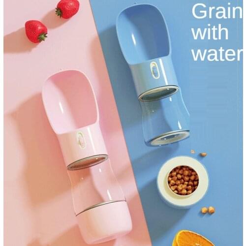 Portable Dog Water Bottle 2 in 1 Pet Water Bottle Dog Drinking Bottle Drink Cup for Walking Travel Cute Water Bottle Pet Bowl