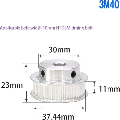1Pcs BF-type 40 Teeth 3M Timing Belt Pulley Slot Width 11mm/16mm Bore 8mm-19mm For 10mm/15mm Belt CNC Machine/Step Motor