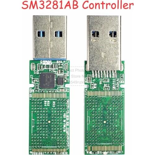 SM3281AB Main Control Board PCBA for NAND Flash USB3.0 Double Weldable BGA132 BGA152 Chip U Disk PCB Controller DIY Good as New