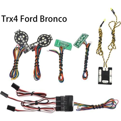 LED Light System Front Rear Linkage Lighting System LED Light Group For Ford Bronco TRX-4 1/10 RC Crawler Car Traxxas