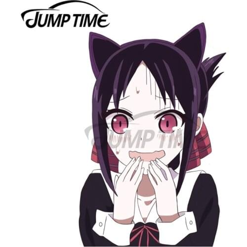 JumpTime 13 x 6.5cm Love is War Kaguya Cat Graffiti Sticker Anime Waterproof Fashion Car Decal Suitable for GTR EVO SX Vehicle