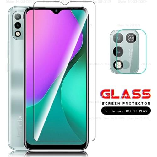 For Infinix Hot10 Play protective glass for Infinix Hot 10 9 8 Play 10Lite screen protector on Hot10Play safety glass film