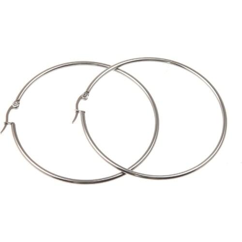 1@# For Women Jewelry Hot Sale 60mm Big Smooth Hoop Earrings gold and Circle Earrings Brincos Loop Earrings