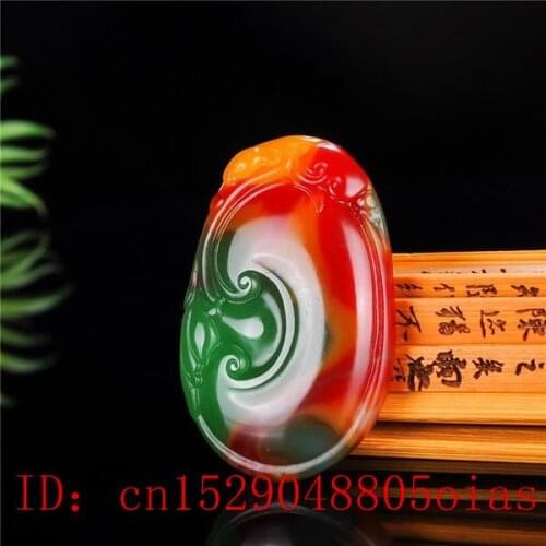 1pc Natural Color Hetian Jade Stone Dragon Pendant Necklace Jadeite Jewelry Charm Reiki Ruyi Amulet Carved Gifts for Women Men