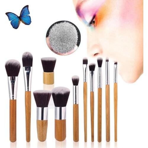 11Pcs Professional Makeup Brush Cosmetic Brushes Tools Kit Foundation Set