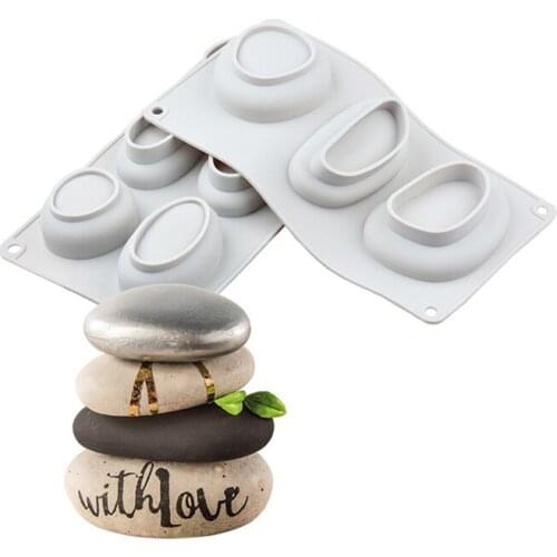 3/6 Pebble Shaped Silicone Cake Mold Dessert Mousse Baking Form Pan Chocolate Jelly Moulds Cake Decorating Tool