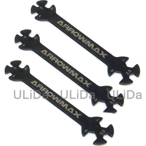 3PCS AM Arrow max Special Tool Wrench For Turnbuckles & Nuts 3 4 5.5 7 8MM For 1/5 1/8 1/10 M3 M4 M5.5 M7 M8 Nut Screw RC Car Pa
