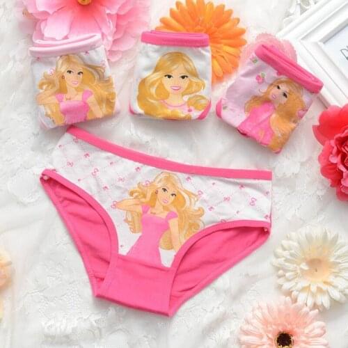 4pcs/lot Girls Cotton Panties kids underwear underpants cartoon shorts princess briefs for baby girl toddlers infants 2-10 years