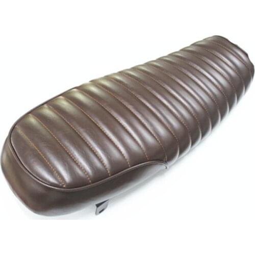 640mm Universal HIGH Quality Vintage motorcycle Seat Handwork Stripe Motorcycle Seat Cushion Brown color