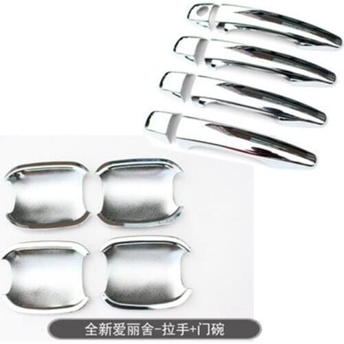 Car-styling for Citroen c-Elysee Elysee 2014-2018 ABS Chrome Door Handle Bowl Door handle Protective covering Cover Trim