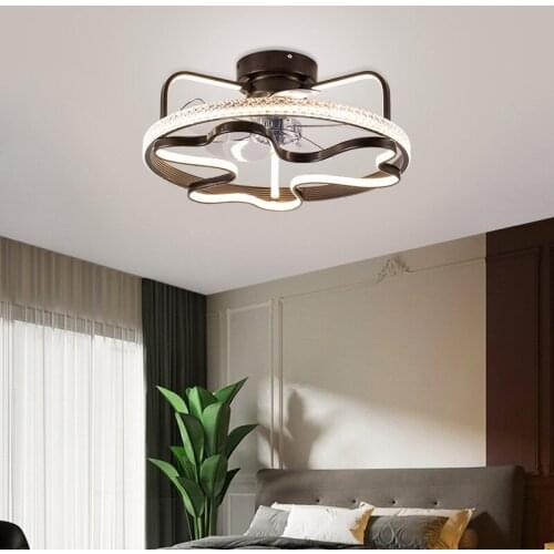 Bedroom decor led invisible ceiling fan light lamp dining room ceiling fans with lights remote control lamps for living room