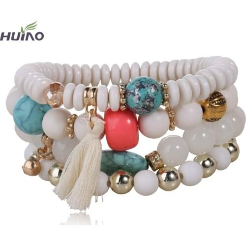 Elastic Wholesale Bracelet & Bangle Cloth Tassel Vintage Design Beads Fashion New Bracelet For Women