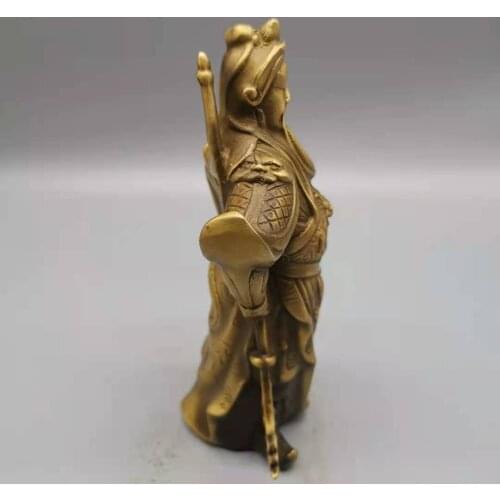 Pure copper Guan Gong To attract wealth and ward off evil spirits, Exquisite arts and crafts Fengshui ornaments Small size