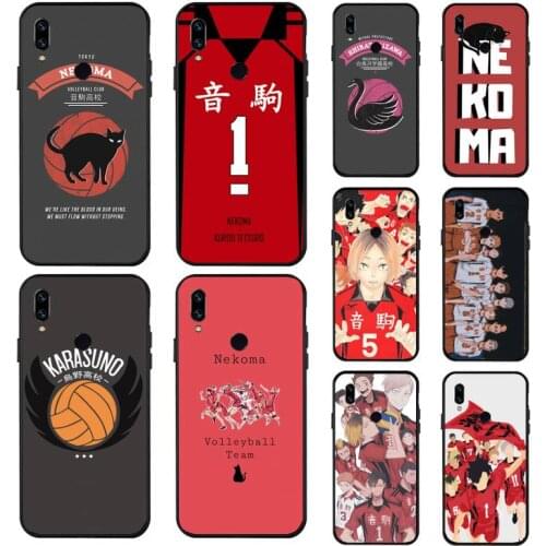 HAIKYUU!! Karasuno Nekoma Crest Phone Case For Xiaomi Redmi note 8 9 pro 7 8T 9A 9S K20
