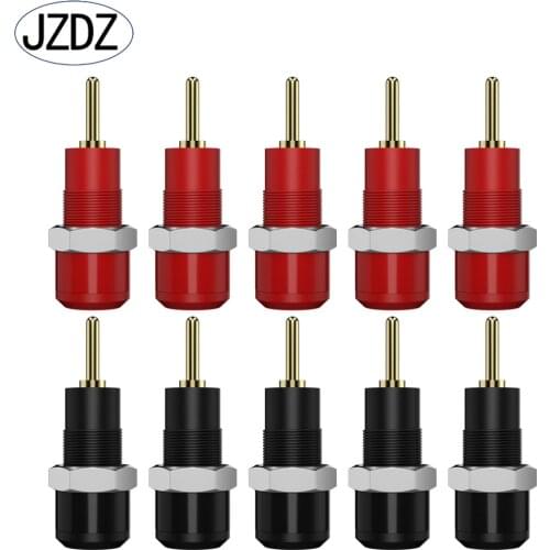 JZDZ 10pcs 2mm Banana Socket Binding Post Banana Plug Jack Connector Nickel Plated For 2mm Banana Plug J.40007G