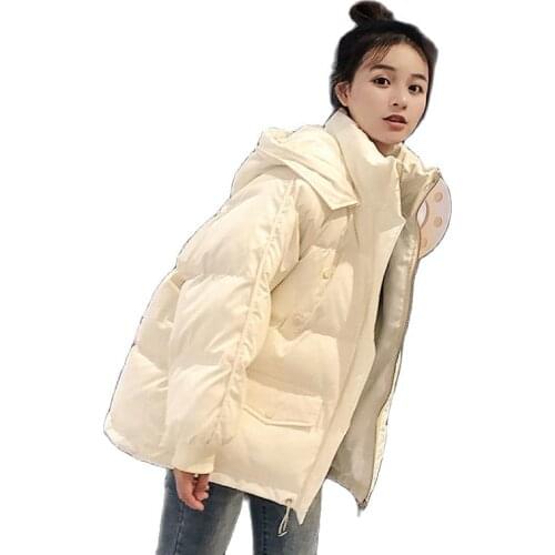 2021 New Winter Cotton Jacket Female Short Cotton-Padded Outwear Student Coats Thick Overcoat Womens Down Cotton Jackets A441