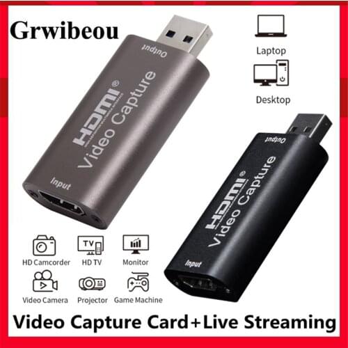 Mini 4K USB 2.0 3.0 HDMI Video Capture Card 1080P 60FPS Plate Phone Computer Game Recording Box Live Streaming Broadcast