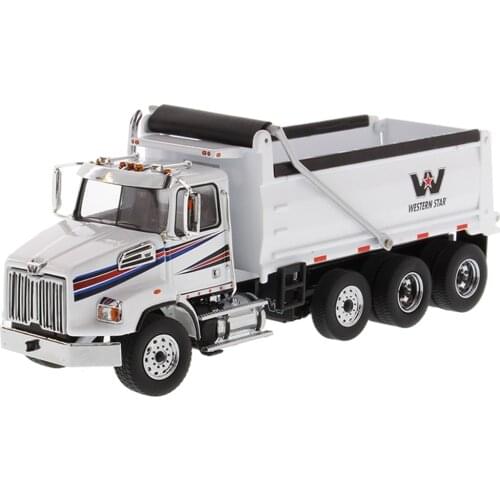1/50 Scale Diecast model Western Star 4700 SF Dump Truck in White truck model with White model Dump Body Adult collectible