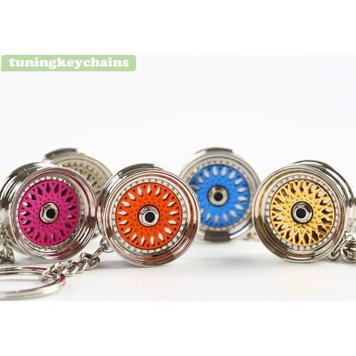 New Arrival Zinc Alloy Wheel Rim Keychain Keyring Key Chain Ring Keyfob Bag Pendent JDM Racing Auto Car Part Tuning