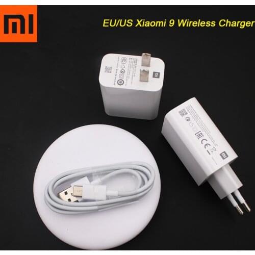 Original Xiaomi Wireless Charger 20W Max EU US Plug Adapter Fast Qi Smart Wireless Charge Pad For Mi 9 10 pro Mix 2S 3 Iphone XS