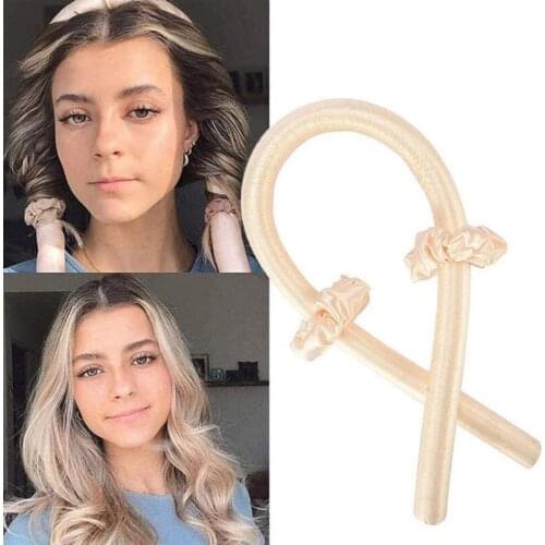 Slik Satin Heatless Hair Curler Headband for Women Hair Wrap Curling Ribbon Girls Scrunchies Headwear Hair Accessories