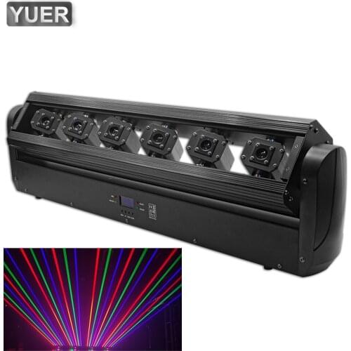 Big Power 150W RGB Full Color 6 Eyes Moving Head Laser Light Six Heads DMX Laser Bar DJ Party Disco Wedding Stage Effect Lights