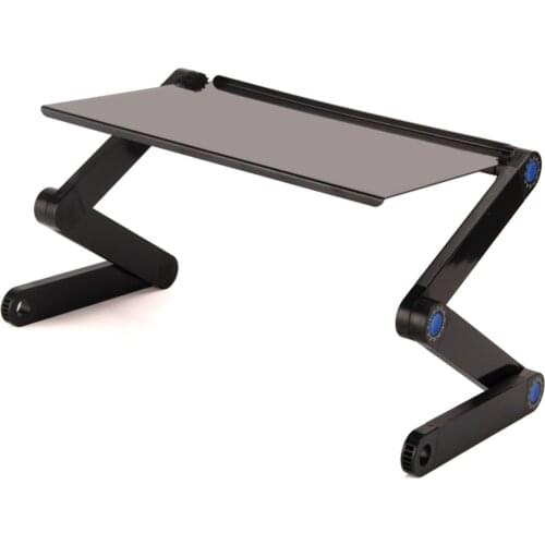 Adjustable portable laptop desk high quality bed computer desk cheap lazy aluminum folding table