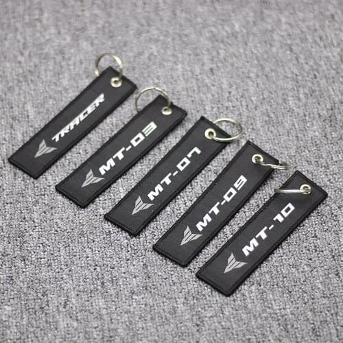 Motorcycle Collectable Embroidery Strap Keyring Keychain Key Ring Chain for Yamaha MT03 MT07 MT09 MT10 Tracer MT 03 07 09 10