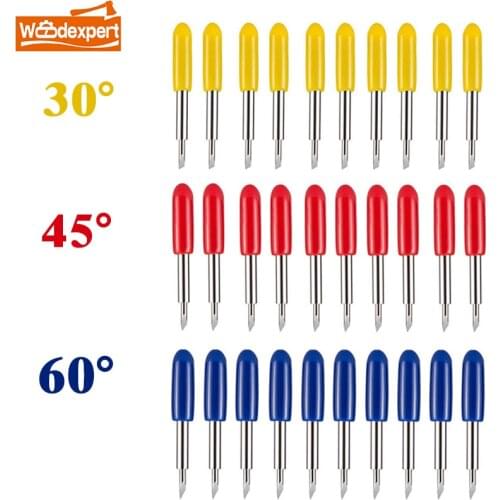 40PCS45/30/60 Degree Replacement Cutting Plotter Blade for Vinyl Cricut Roland Explore Air 2 Cutter Machines Milling Carving