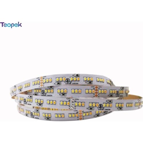 2216 CCT Tricolor LED Strip DC24V 252Led/m CRI>90 changing color WW+NW+CW Three colors Temperature Adjustable Flexible Ribbon