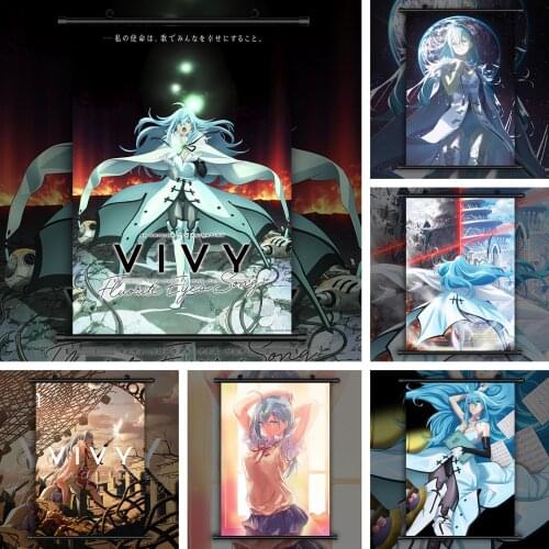 WTQ Vivy Fluorite Eyes Song^Vivy Retro Poster Canvas Painting Anime Posters Wall Decor Posters Wall Art Picture Home Decor