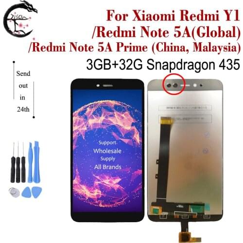 5.5" LCD With Frame For Xiaomi Redmi Y1 Display Screen Touch Digitizer Assembly Redmi Note 5A 3GB+32G Display redmi note5a prime
