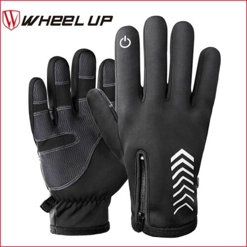 Winter Outdoor Plus Velvet Warmth Mens Touch Screen Riding Waterproof And Windproof Ski Gloves