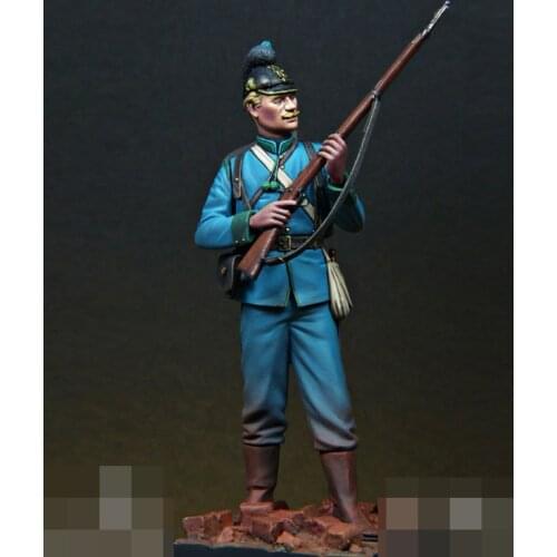 1/24 75mm Resin Model figure GK Private, 9th Batallion Bavarian Jagers Unassembled and unpainted kit