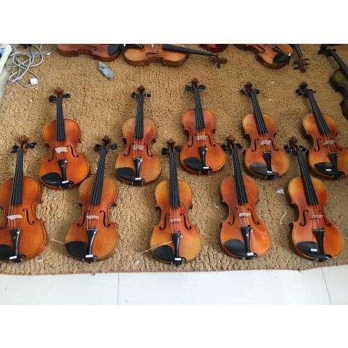 10PCS finished 4/4 size violins old spruce top flamed maple back