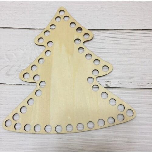 2pieces 20x18cm cmtree shape wood bottom basket unfinished wooden handmade wooden gift