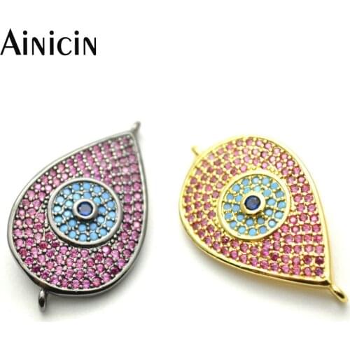 5pcs New Design Fashion Jewelry Making Pear Shape flat Water Drop Connectors 15x27mm Findings