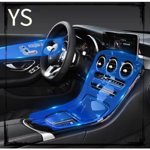 Car Interior Center Console Transparent TPU Protective Film Anti-scratc Accessories For Mercedes Benz GLC W253 260 300 2020-2021
